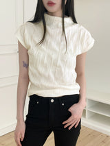 パートルプリーツエンボスハーフポーラー半袖Tシャツ/Pertle Pleated Embossed Half Polar Short Sleeve T-Shirt