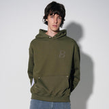 dtgプリントフーディー / dtg printed hoodie [khaki]