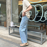 アンダーブックルオープンカラーショートスリーブニットウェア / Ander Bookle Open Collar Cool Short-Sleeved Knitwear (4 colors)