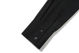 ショルダーオープンリボンシャツ / SHOULDER OPEN RIBBON SHIRT_BLACK