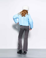 Rib Neck Goose Down Jacket _ Sky Blue