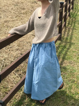 デンスVネックニット