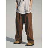 マティックスリラックスベルトパンツ / MATIX RELAXED BELTED PANTS_BRICK BROWN