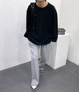 プリーツウォッシングトレーニングサイドスリットパンツ/[Unisex] Pleated washing training side slit pants (6 colors)