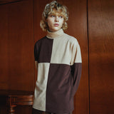 Checkerboard turtleneck t-shirt (6622866047094)