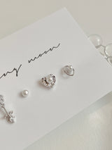 [4 set] innocent pearl piercing set