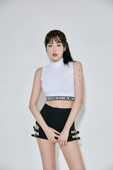 バルジングハイネッククロップトップ / TOP(9048) Bulging High Neck Crop Top