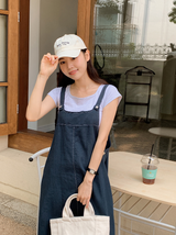 [SHOPPERMADE] スクエアクロップ半袖Tシャツ (6color)