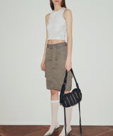 グラフィックノースリーブトップ / GRAPHIC SLEEVELESS TOP (BEIGE)