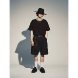ニットカラーラウンドTシャツ / KNITTING COLLAR ROUND T-SHIRT_BK