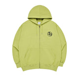 サークルニューシンボルロゴフーディージップアップ LIME