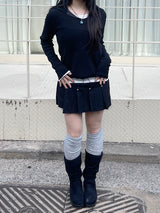 ルーズレイヤードニーソックス / Loose Layered Knee Socks