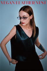 ビーガンレザーベスト / vegan leather vest