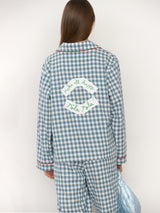 ROLAROLA X SAKI CHECK PAJAMAS BLUE