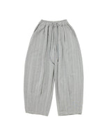 DOTTED-STRIPE BALLOON SWEAT PANTS (Gray) / ドットストライプバルーンスウェットパンツ