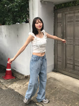 Wander brushed denim pants