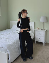 2ボタンワイドデニムパンツ / no.1796 Two-Button Wide Denim Pants (3color)