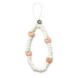 ペブルフォンストラップキーリング / IVORY BEIGE PEBBLE PHONE STRAP KEY RING