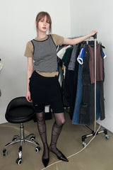 STRIPE SLEEVELESS (GRAY)