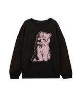 ノーカラースターキャットニット - GRAY