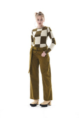 CHECK HOLE KNIT
