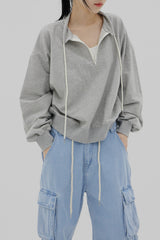 ストリグハーフジップアップスウェットシャツ/String Half Zip Up Sweatshirt (3color)