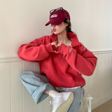 [BELLIDE MADE] TONE UP DOUBLE SIDE RAISED HALF NECK SWEAT