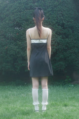 LACE SILK MINI OPS (BLACK)