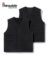 フリース&パディングベスト / [Riversible]Fleece & Padding Vest V2 Black