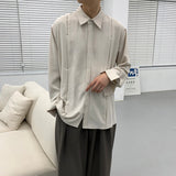 ステッチプリーツシャツ/MN Stitch Pleated Shirt (2 colors)