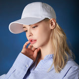 Metal tip over fit ball cap WHITE