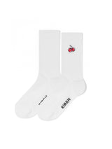 CHERRY LOGO STANDARD SOCKS [WHITE]