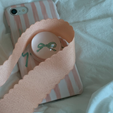 [セット] プレゼントシリーズ：コーラルレターフォンケース + スマホグリップ / [SET] Present series: Coral letter phone case + griptok