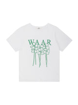 W フラワーTシャツ / T1009 W FLOWER T-SHIRT_WHITE