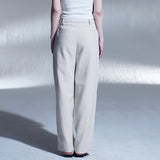 リネンベルトワンタックワイドパンツ / LINEN BELT ONE-TUCK WIDE PANTS (BG)