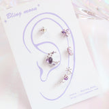 パープルライキーピアス / [Styling] Purple Liky Piercing Set (5 set)