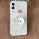 スノーマン_スノークリスマスフォーンケーススマホグリップセット_グリッター