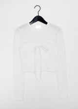 バストリボンレイズドTシャツ/Bust Ribbon Raised T-shirt (3color)
