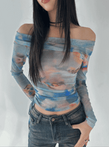 blue rain blouse