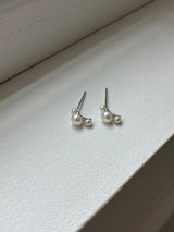 [92.5silver] ドットパールピアス
