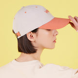 Scribble Two Tone 5panel Cap Beige/Orange