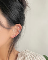 ブラックマーブルトゥインクルピアス / [4 set] Black Marble Twinkle Piercing Set