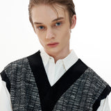 Cutting Point Vest [Black Tweed] (6612235354230)