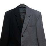 Contrast-Toned Blazer and Straight Pants Set (6684830924918)