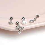 [SET] ラビットハートリボンドロップピアス