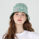Twin rose check bucket [Green] (6535226392694)
