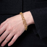 TWIST GOLD CHAIN BRACELET (6618489389174)