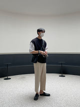 Never Belt Linen Wide Pants (2color) (6576319692918)