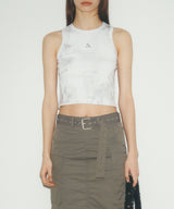 グラフィックノースリーブトップ / GRAPHIC SLEEVELESS TOP (BEIGE)