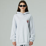 ハートプリンティングパーカー/HEART PRINTING HOODIE-WHITE MELANGE